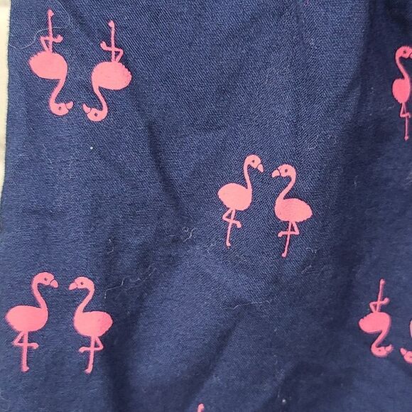 Carter's Toddler Girls Navy Blue Nautical Stripe Pink Flamingo Dress Size 4T - Picture 4 of 7